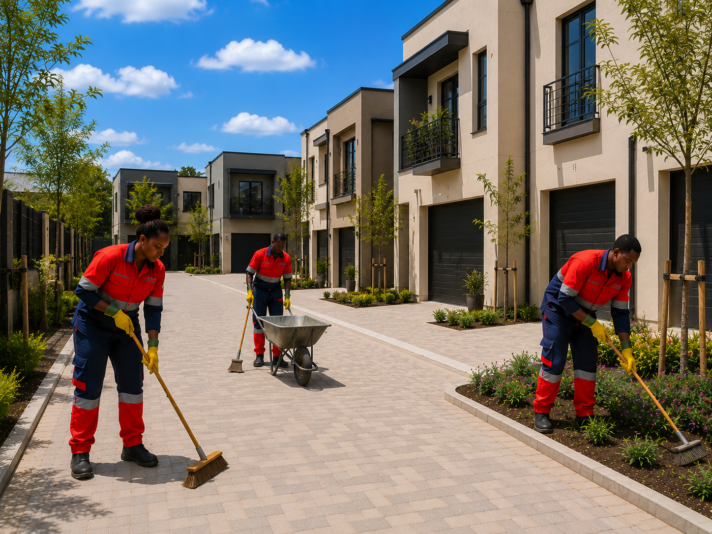 McCleen team cleaning a residential exterior